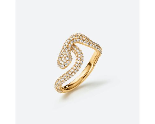 Snake's Ring Pavé Small