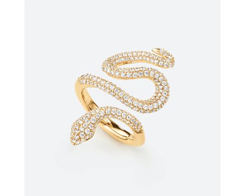 Snake's Diamond Pavé Ring Medium