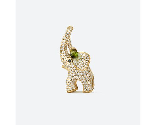 Pendentif Diamant Elephant Pavé Large