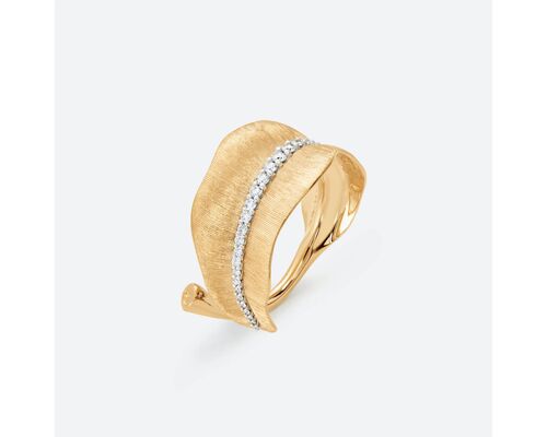 Leaves Ring Pave Medium