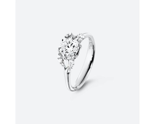 Winter Frost Solitaire Ring