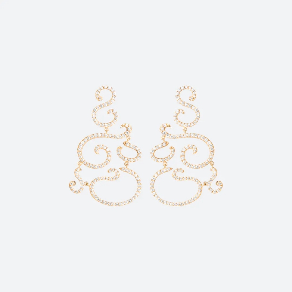 Boucles D'Oreilles Love Bands Chandelier