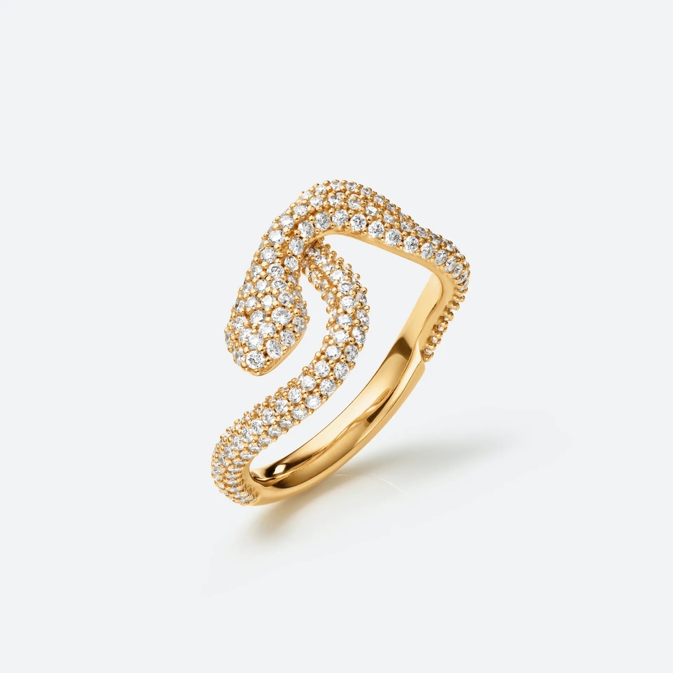 Snake's Ring Pavé Small