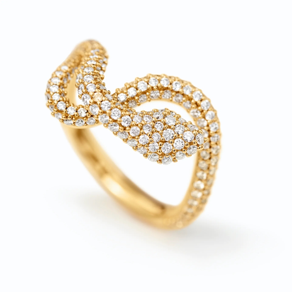 Snake's Ring Pavé Small