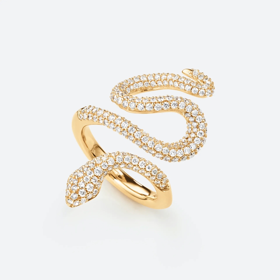 Bague pavé Snakes medium