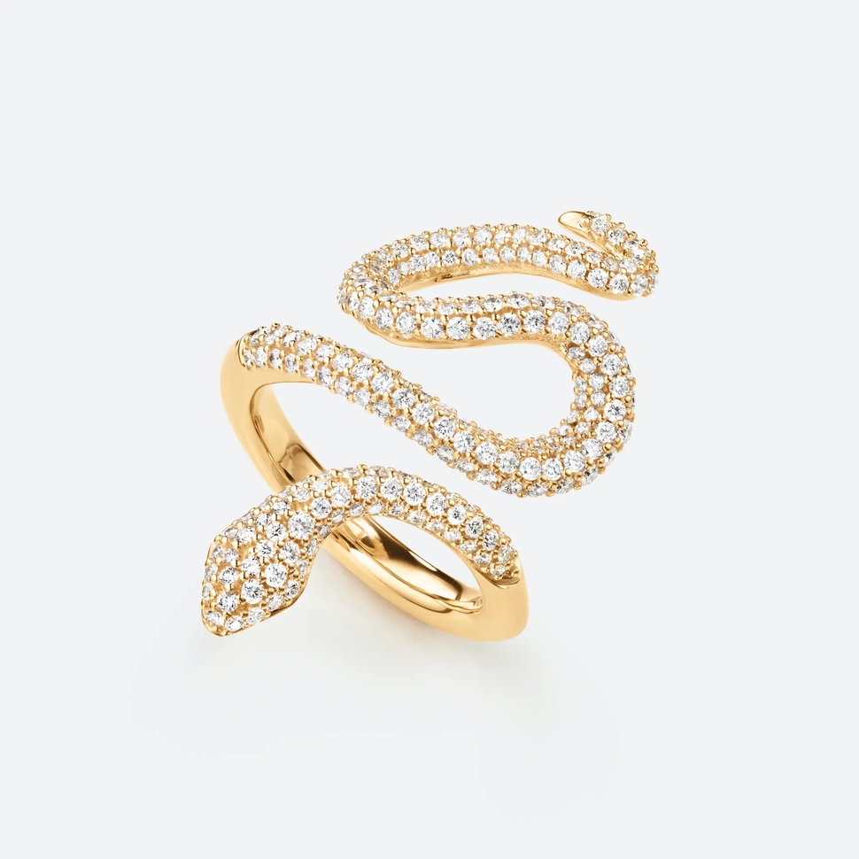 Snake's Diamond Pavé Ring Medium