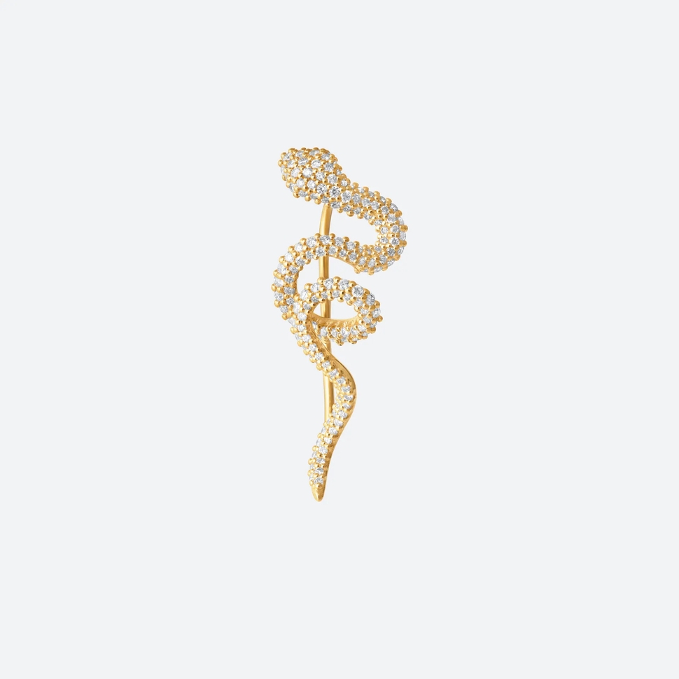 Snake's Ear Clip Pave