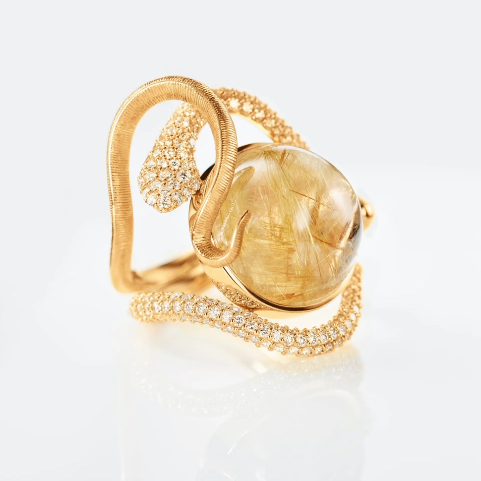 Bague Pavé Snakes 