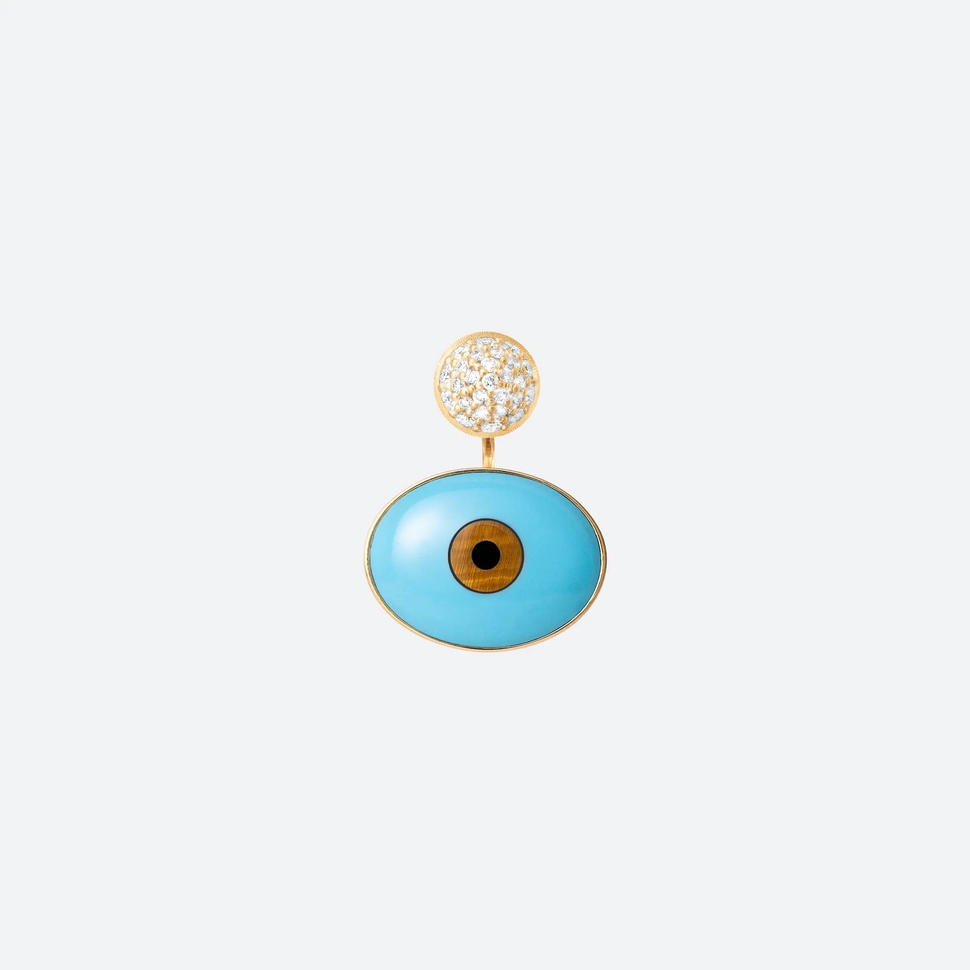 Large Pendentif De Boucle D'Oreille Evil Eye