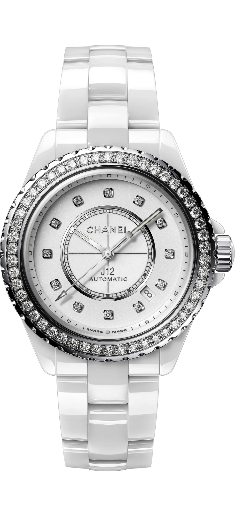 J12 Horloge With Diamond Bezel Caliber 12.1, 38 mm