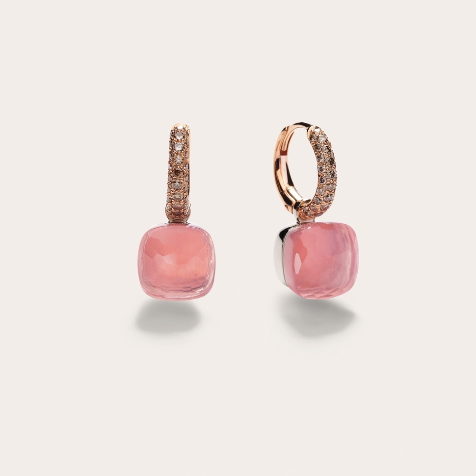 Rose Quartz Nudo Classic Earrings